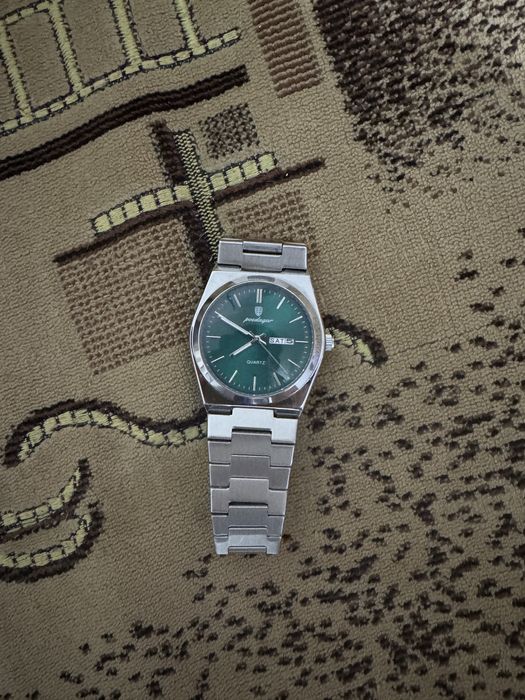 мужские кварцевые наручные часы Poedagar с зеленым циферблатом