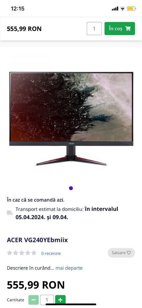 Monitor Acer ca nou