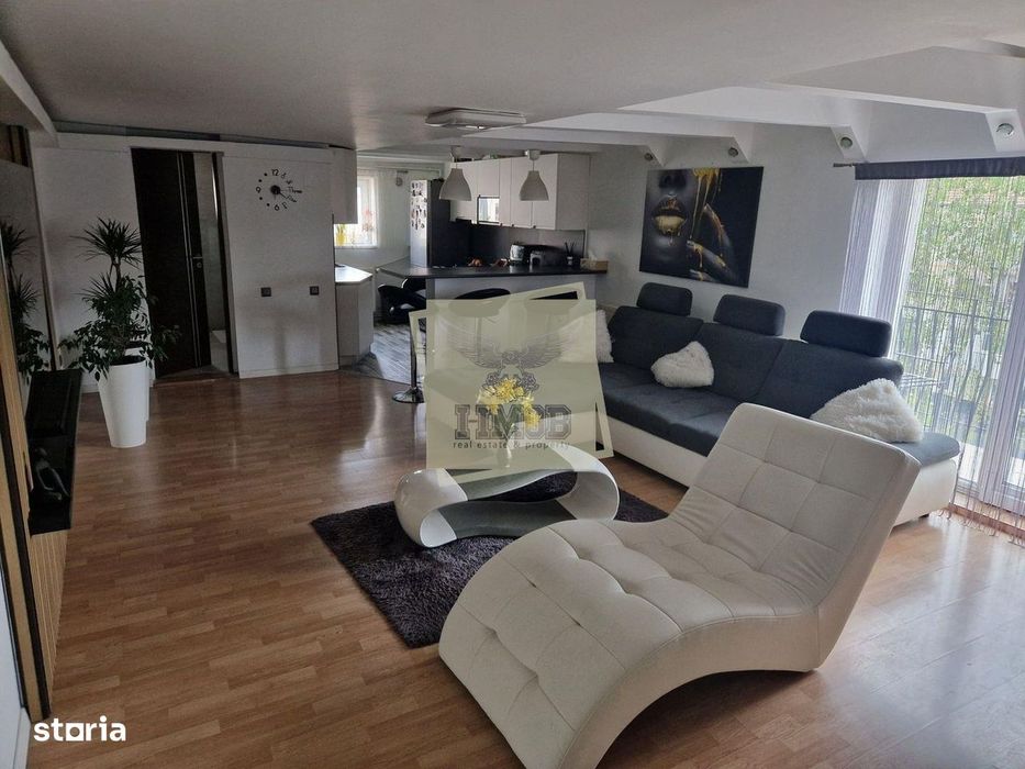 Apartament modern pe 2 niveluri 4 camere 2 bai si 82.4 mpu in Sibiu