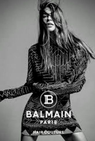 100% висококачествена естествена черна коса Balmain Paris