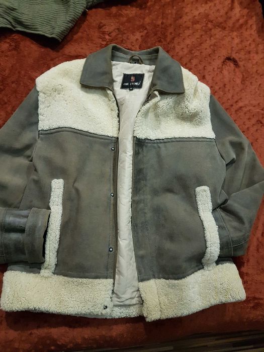 Ocazie! Cojoc piele si blană naturală