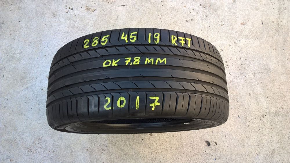 O anvelopa vara 285 45 19 continental sportcontact 5 run flat 7,5 mm