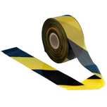 Banda delimitare santier negru/galben 5cm X 200m