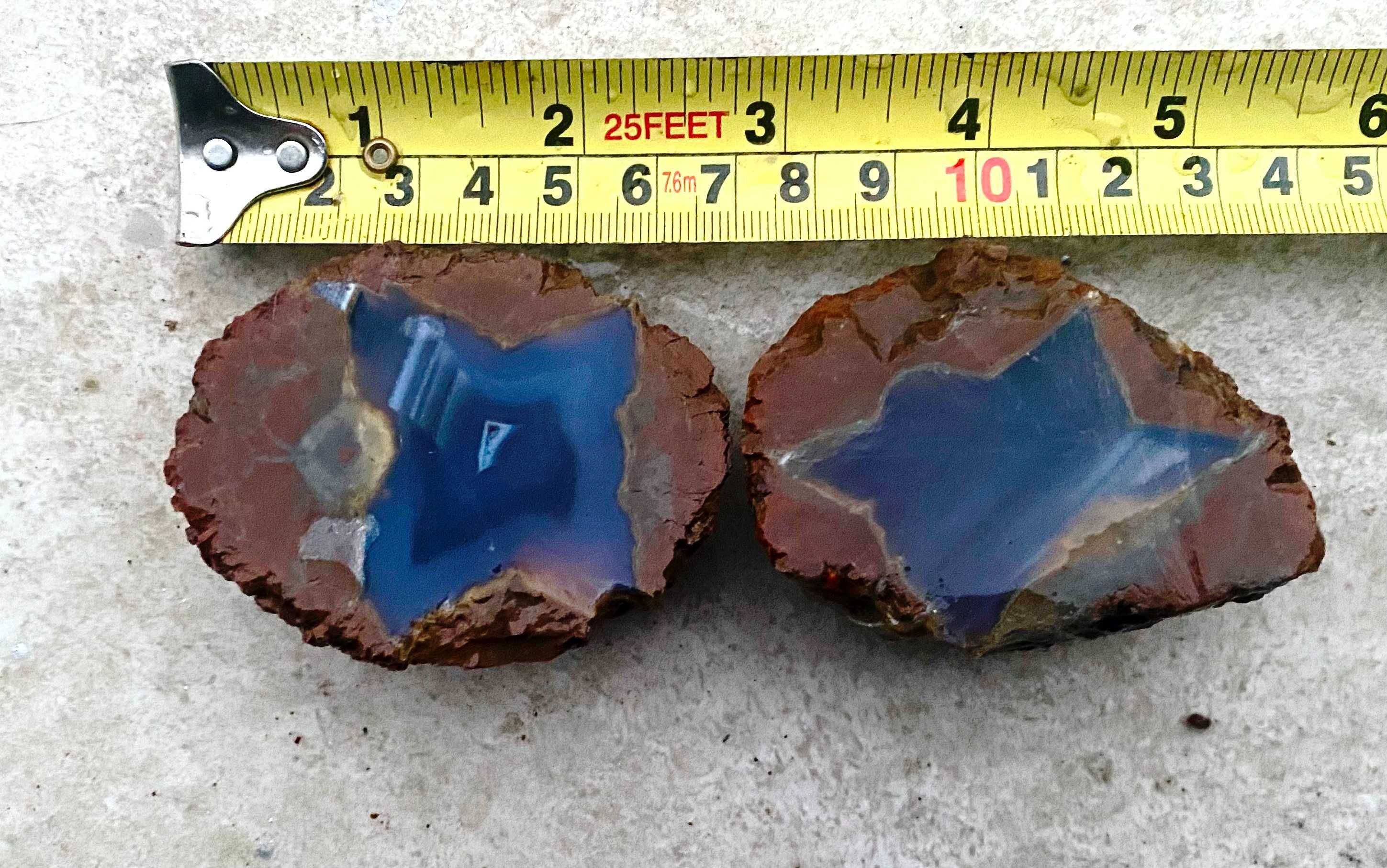 Agate Thunderegg 2 piese Oregon Sua,  desen deosebit