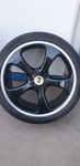 jante porsche cayenne  originale cu anvelope iarna  pe 22 bicolore