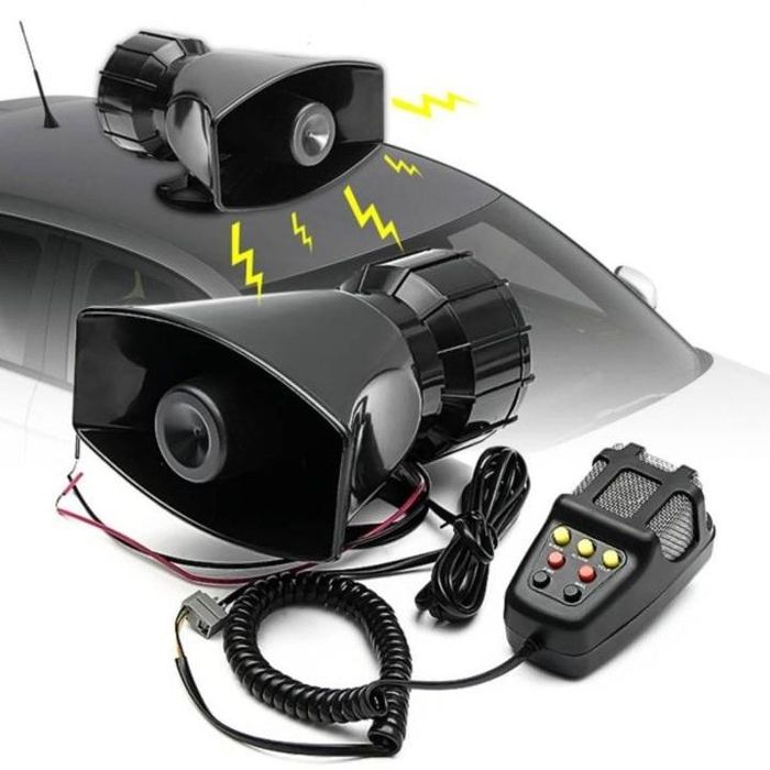 електронна сирена с мегафон, 7 тона тип гарга carmotion 58603