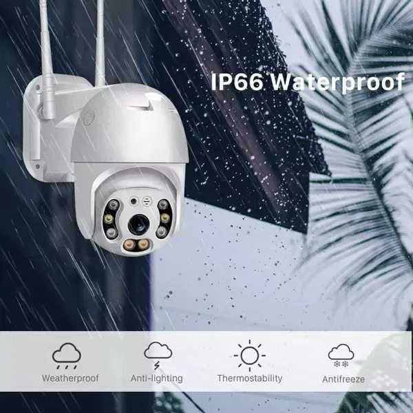 Безжична външна въртяща с 2 антени WIFI Full HD IP camera камера 5MP