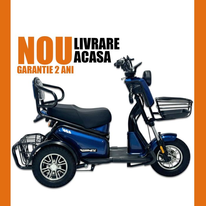 Triciclu electric adulti si varstnici 20ah FARA PERMIS Oferta -23% NOU