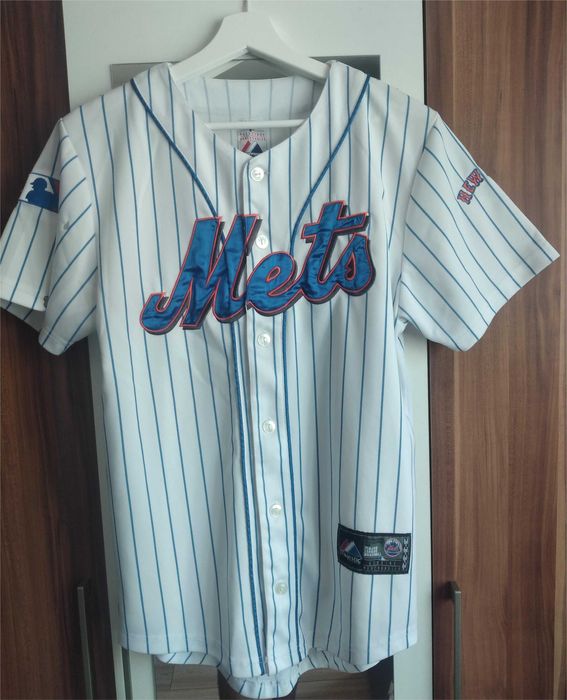 Мъжка Бяла Бейзбол Тениска Jersey Mets Размер XS MLB Американски Спорт