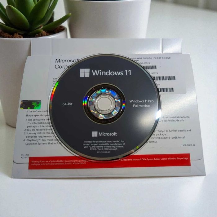 Microsoft Windows 11 PRO — DVD Pack (OEM)  LITSENZIYA