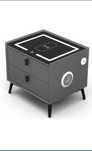 Noptiera cu statie de incarcare wireless, port USB, lumini LED 3