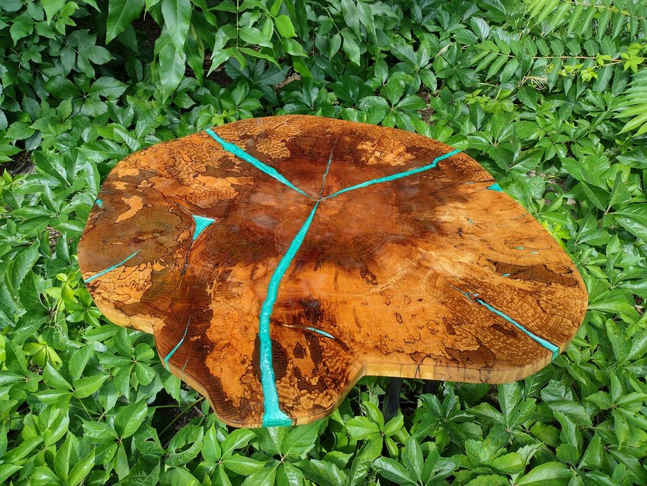 Masuta pentru cafea din  lemn și rasina epoxidica