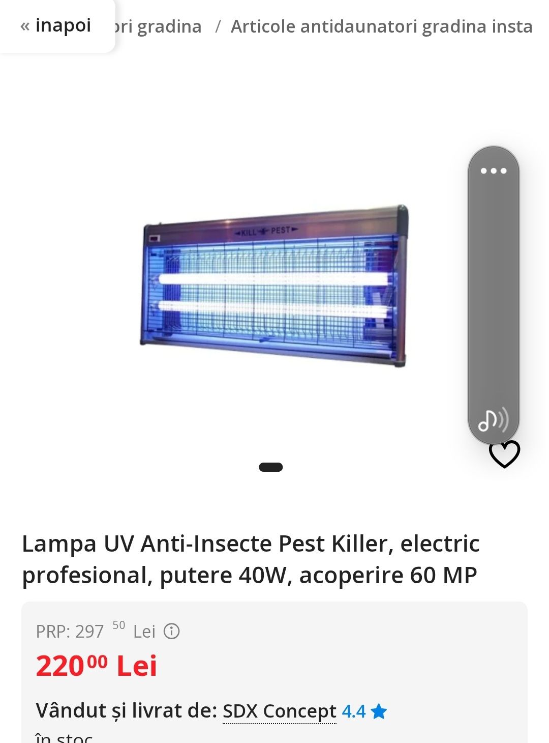Lampă insecte capcana pentru insecte