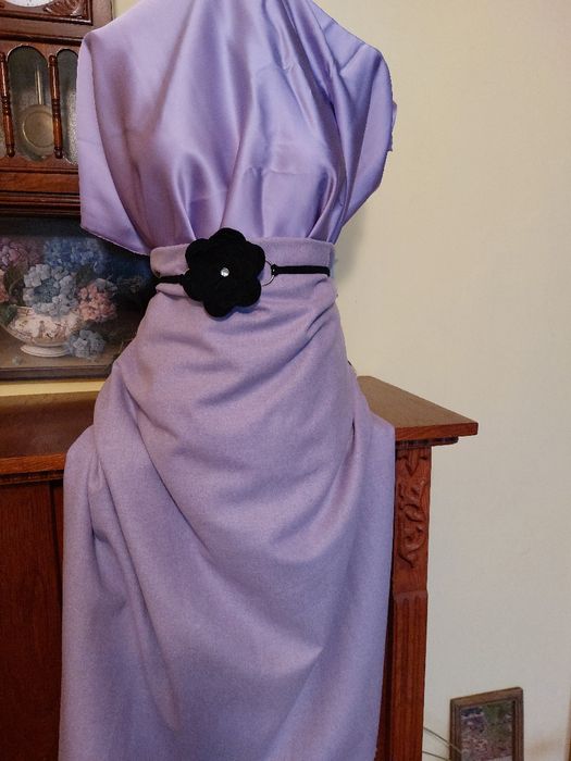 Stofa frumoasa mix lana, culoare lila stins 2m/1,55m