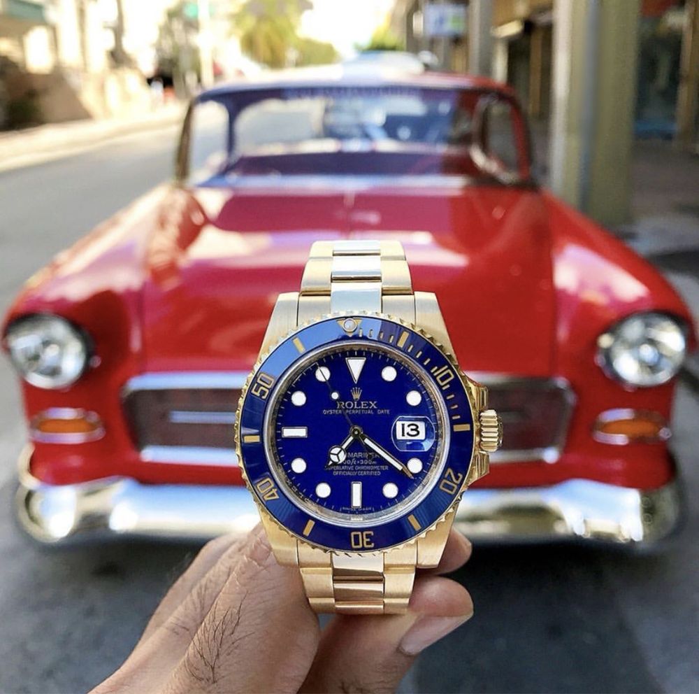 Rolex Submariner Date Gold Blue Dial Ref:126618LB