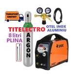Aparat sudura aluminiu TIG 200P ACDC JASIC + tub argon PLIN + wolfram