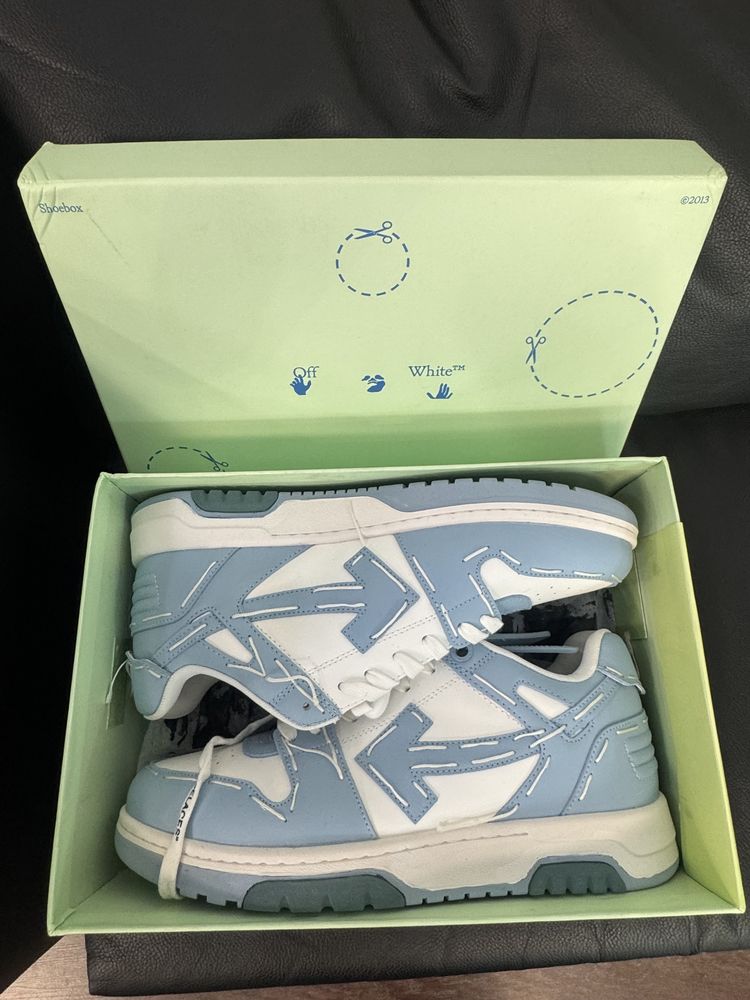 Off-White Out Of Office Sartorial Stitching White Light Blue