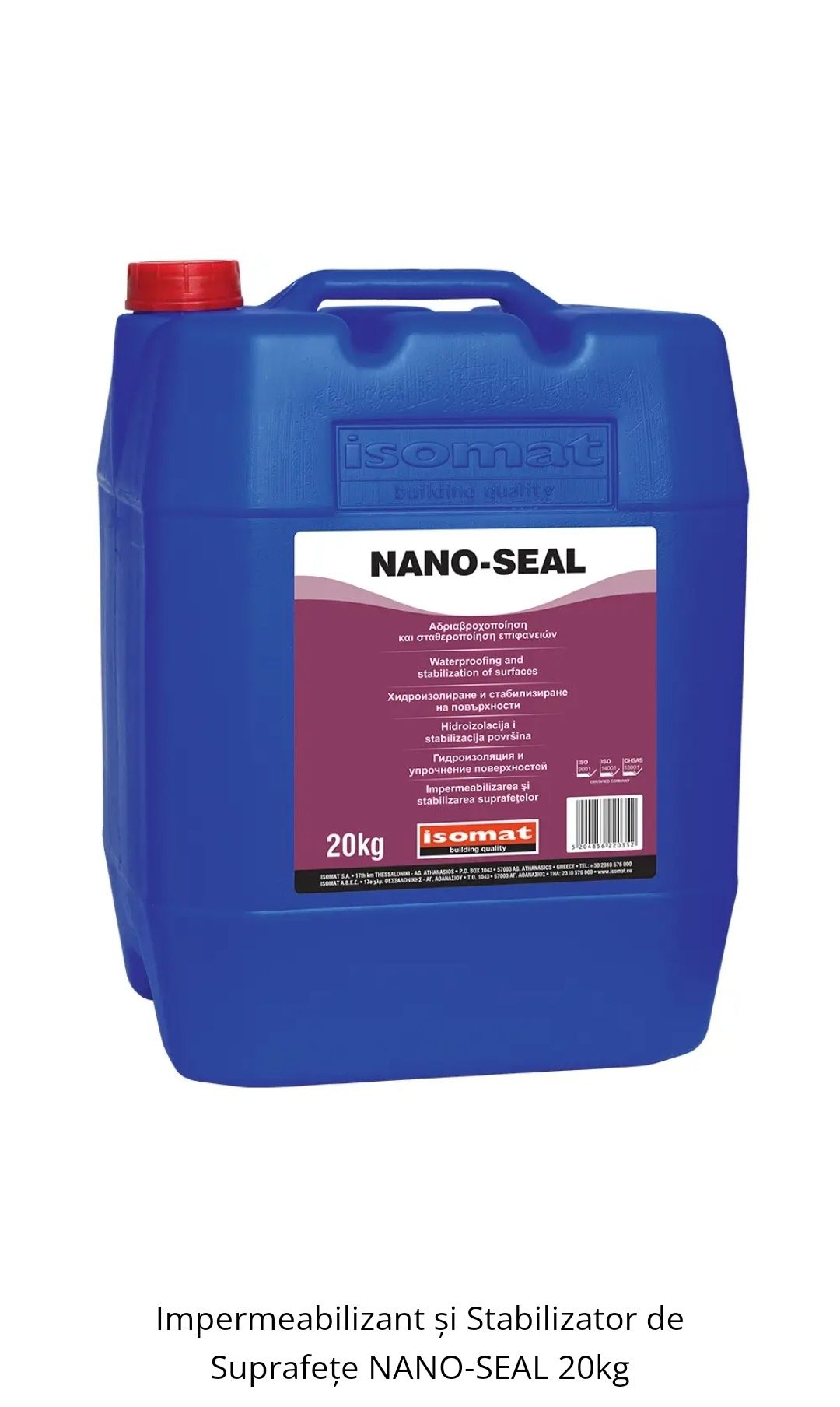 Impermeabilizant și Stabilizator de Suprafețe NANO-SEAL 20kg