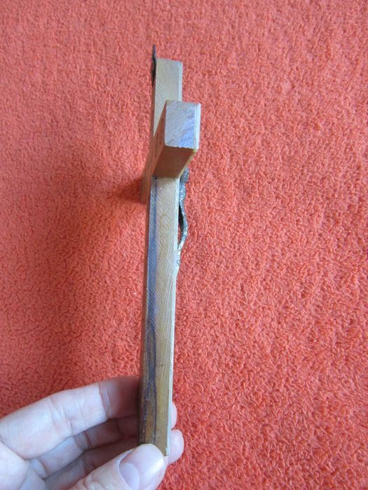 rar Mother of pearl, lemn maslin Cruce Crucifix Ierusalim 1950