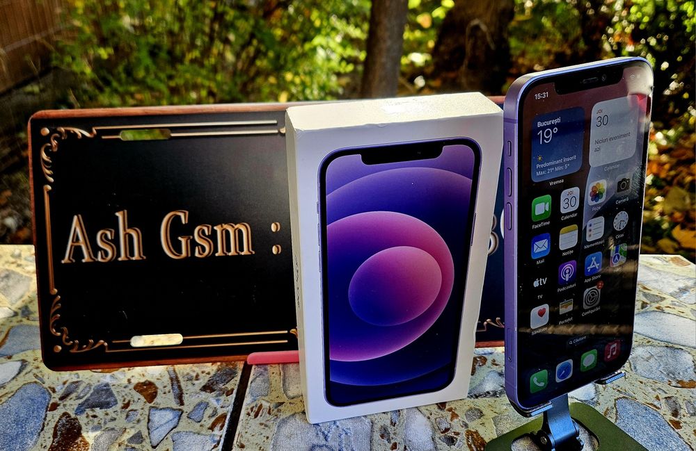 Iphone 12 purple FULL BOX, baterie 100%