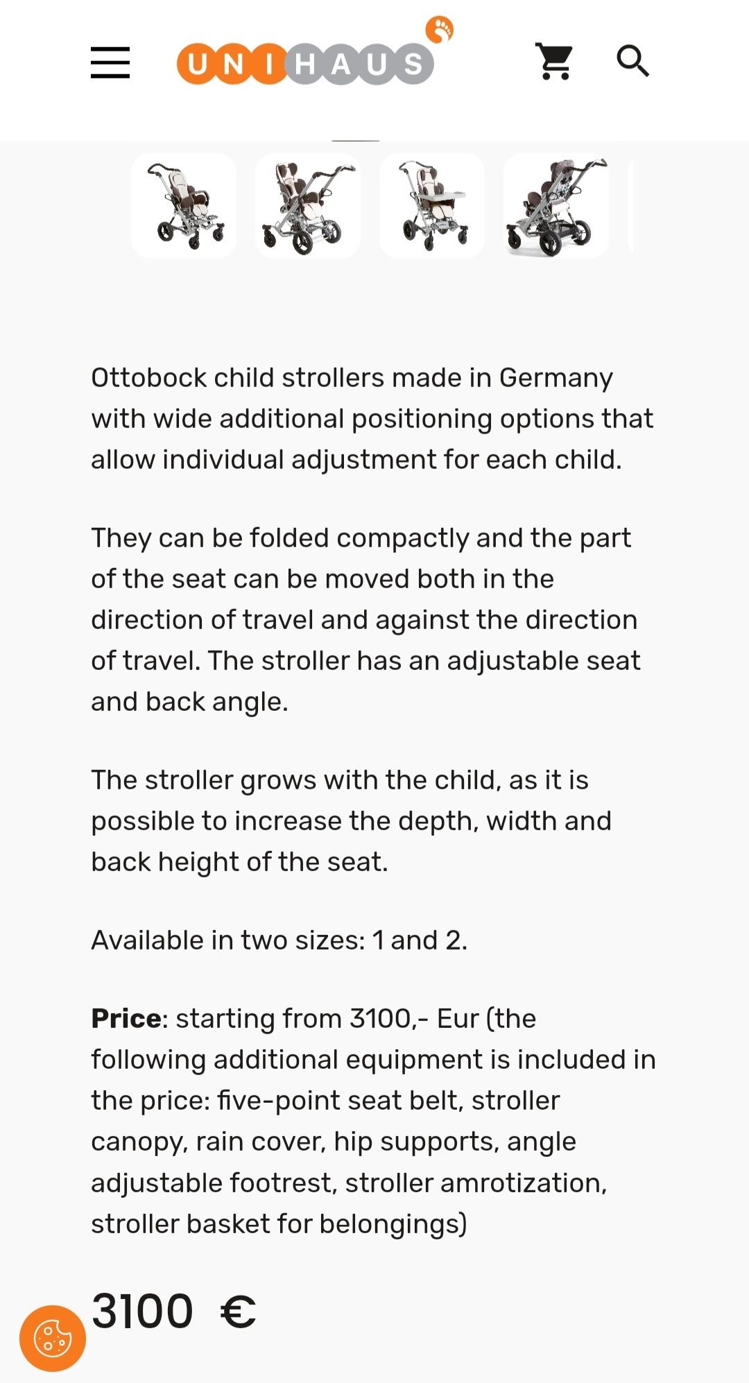 Carucior pentru copii cu dizabilitati Ottobock kimba neo,  (preț magaz