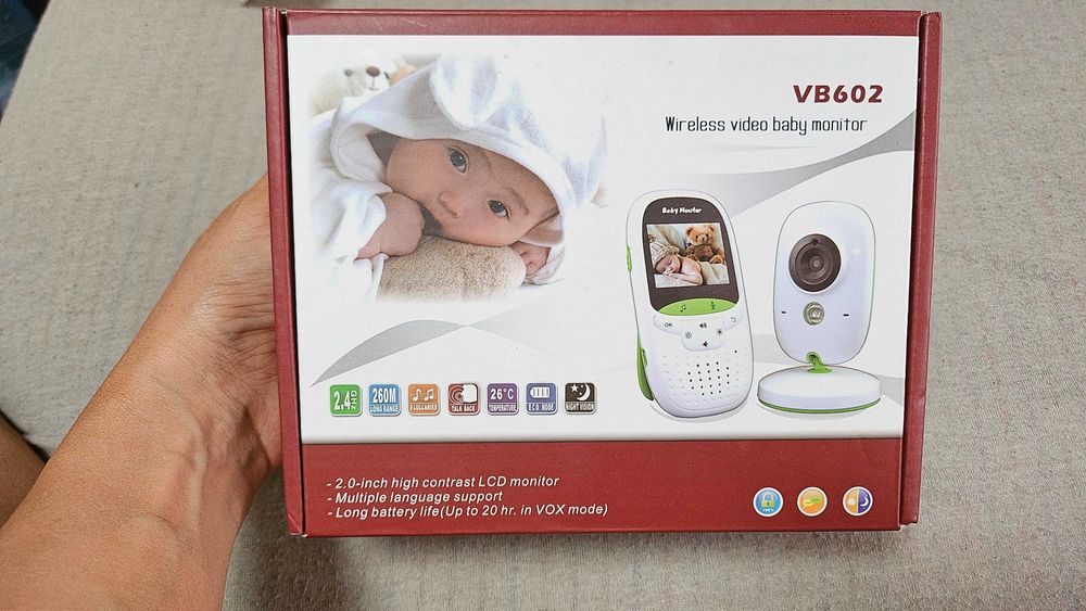 Бебефон VB602, Цветен екран, Двупосочно аудио, Термометър, Нощен режим