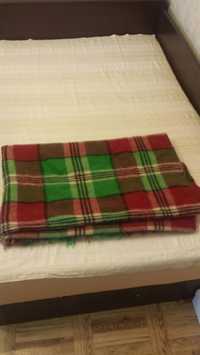 Родопско одеяло- ново- 100% вълна  памучна пътека  домашно тъкана