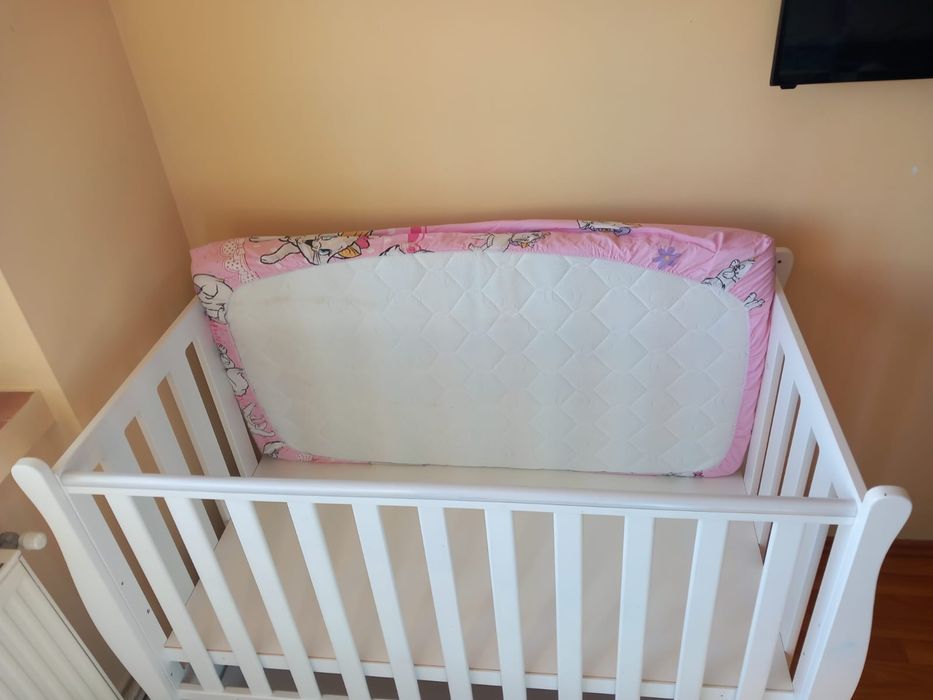 Pătuț copil din lemn. Rigoletto II + saltea.