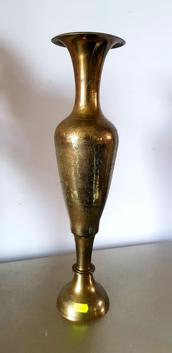 Carafa/ustensile semineu vechi din bronz și alamă