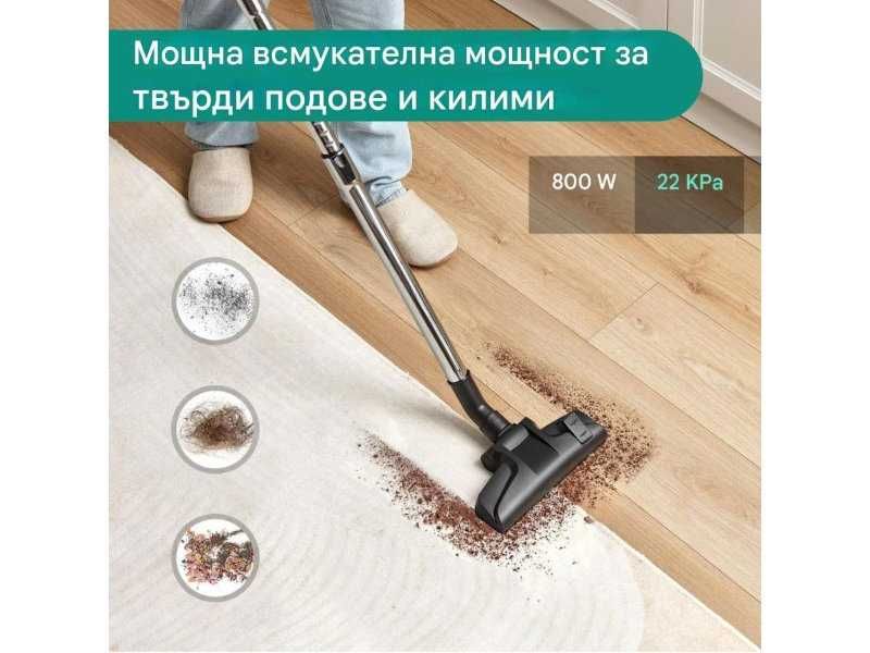 Прахосмукачка без Торба с HEPA Филтър Eureka Apollo, 800W