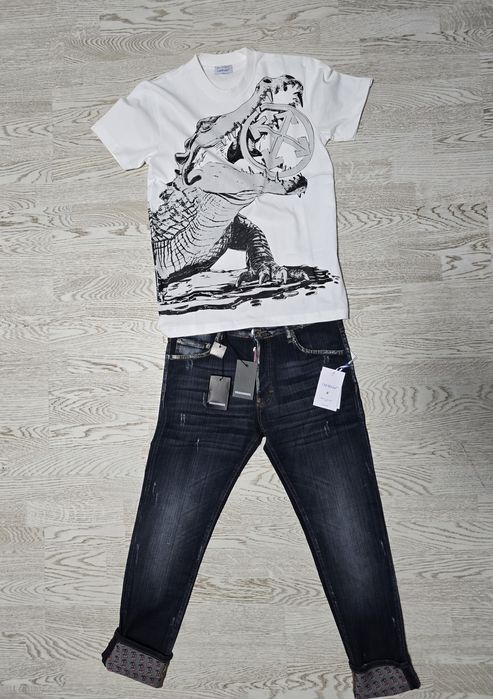 Tricou premium blugi premium dsquared d&g