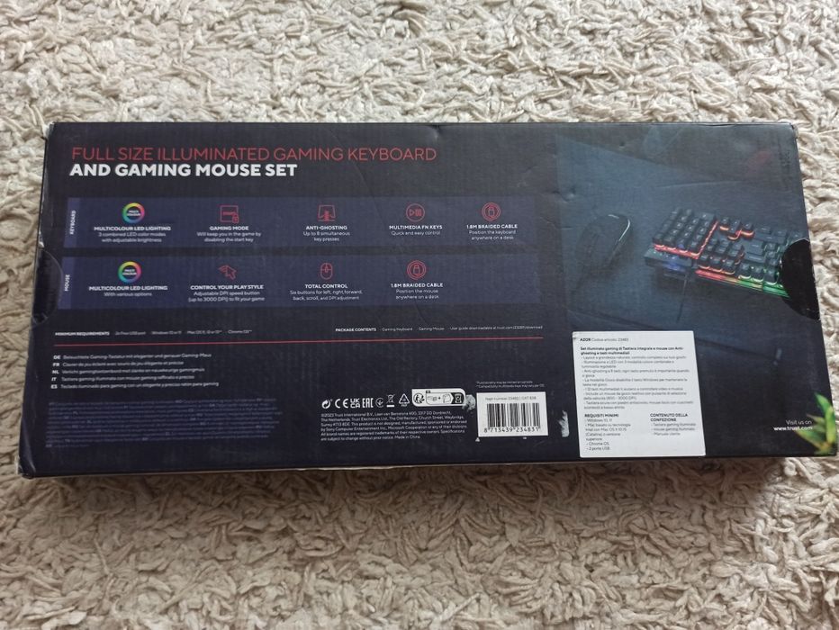 TRUST AZOR - Kit tastatura + mouse gaming wired