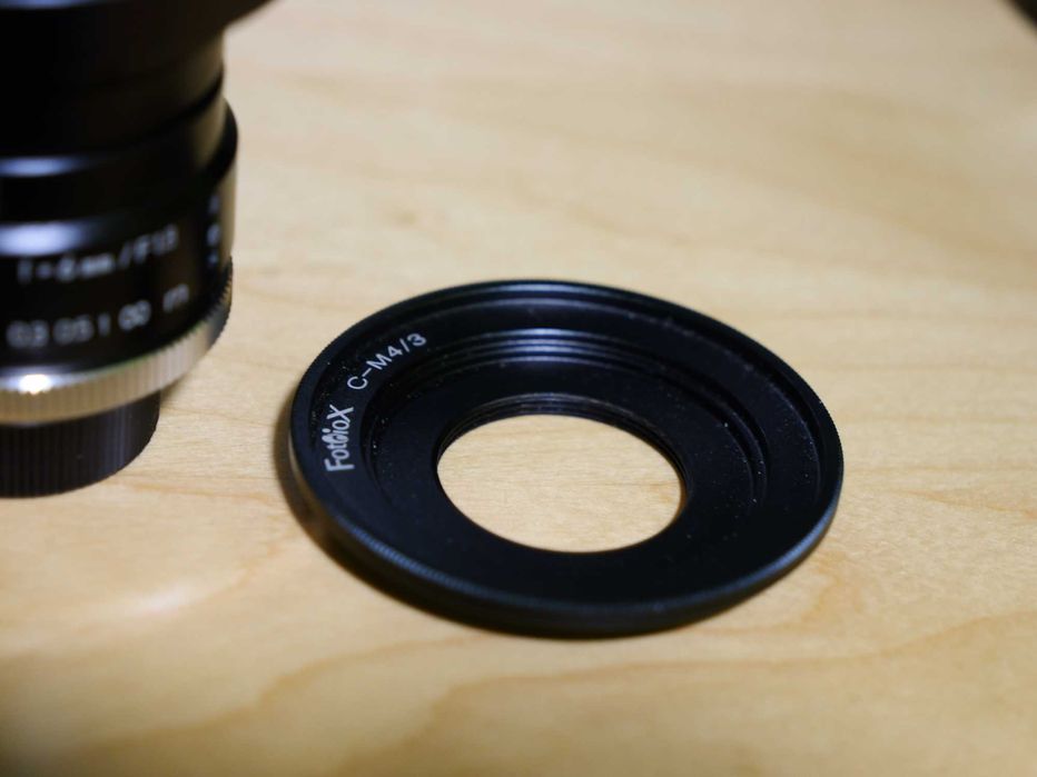 Obiectiv Kowa Navitar 6mm f1.8 C-mount + adaptor pentru camere MFT M43
