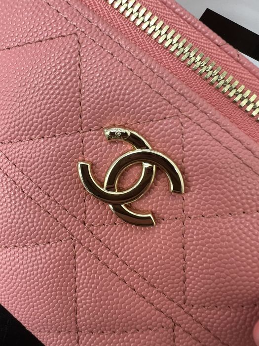 Geanta Chanel Vanity 17cm roz, tip Premium