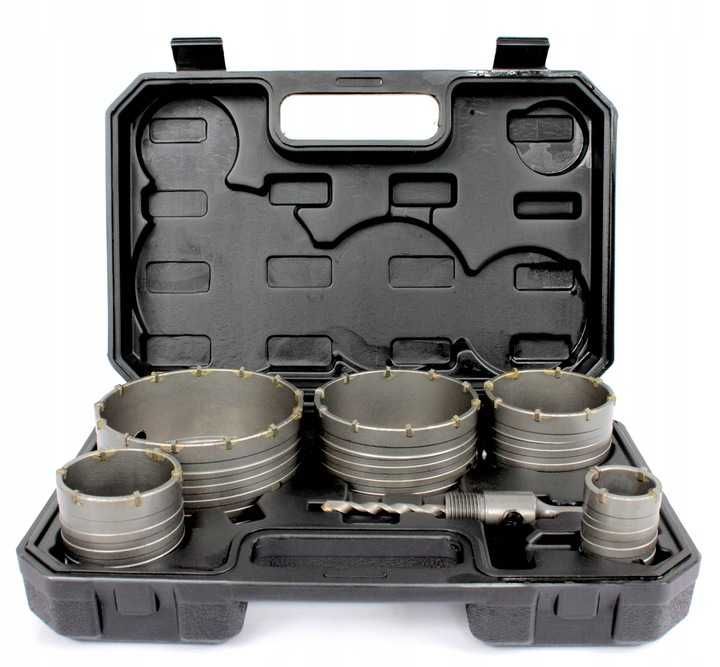 Set 6 carote cu vidie pentru beton 40-125mm cu adaptor SDS+ (S10330)