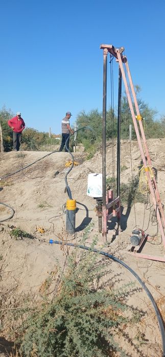 Мини скважина! Жер асты суын шығару. Бурение скважин на воду