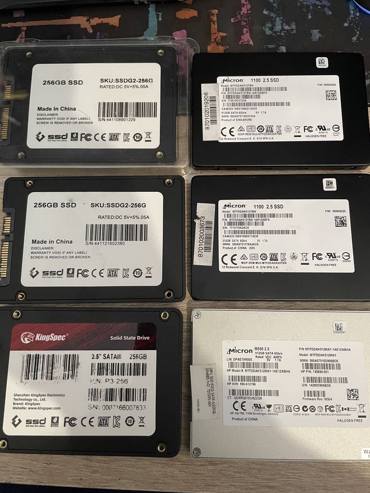 ssd 512,256gb и m2 512,240gb