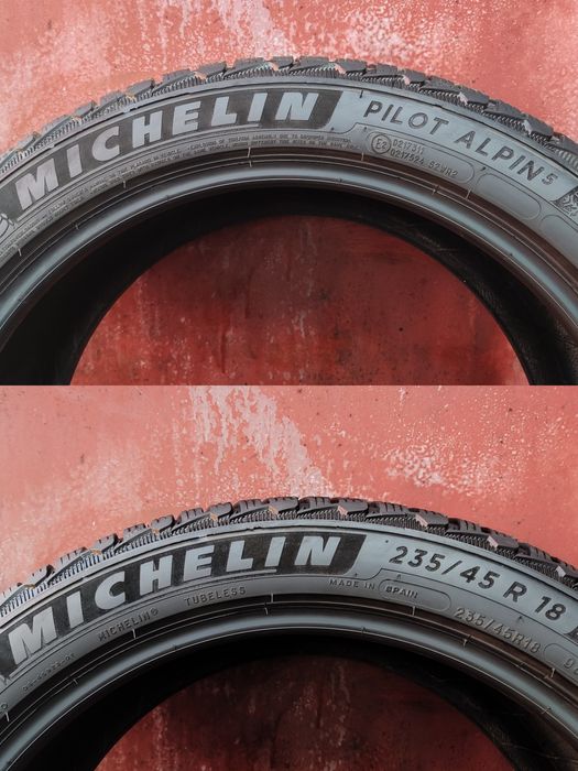 4бр. зимни гуми 235/45/18 Michelin Pilot Alpin 5 
dot23
6.97мм
Много д