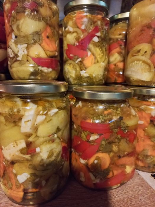 Salată  de gogonele  cu ceapă  și ardei kapia