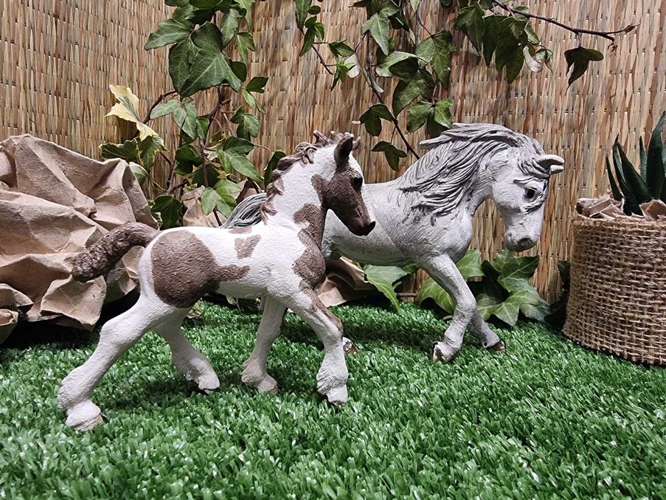 Set 2 cai Schleich, 1 cal+1 manz