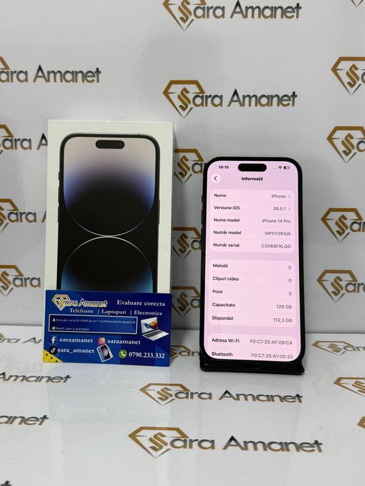 Iphone 14 Pro Black 128Gb Sara Amanet