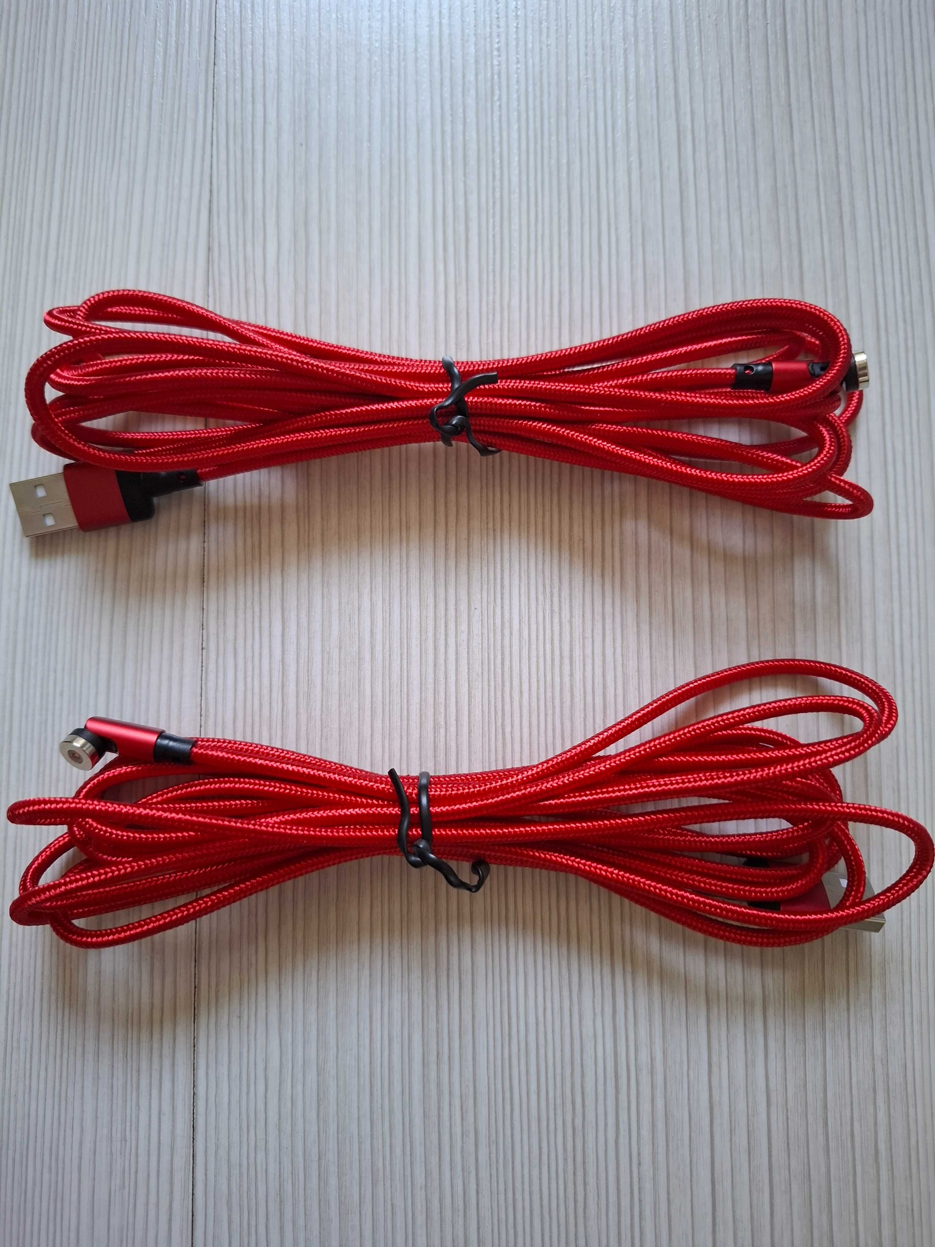 USB кабел за зареждане на телефон, магнитен конектор USB,  3 метра