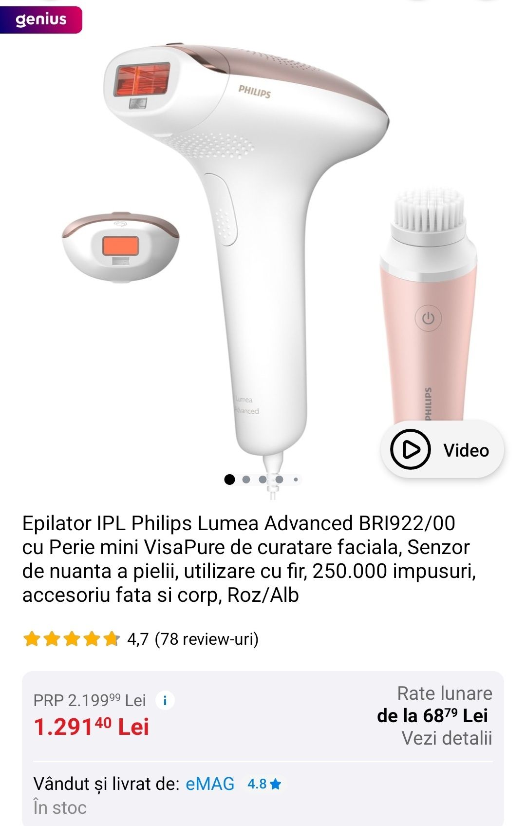 Epilator IPL Philips Lumea