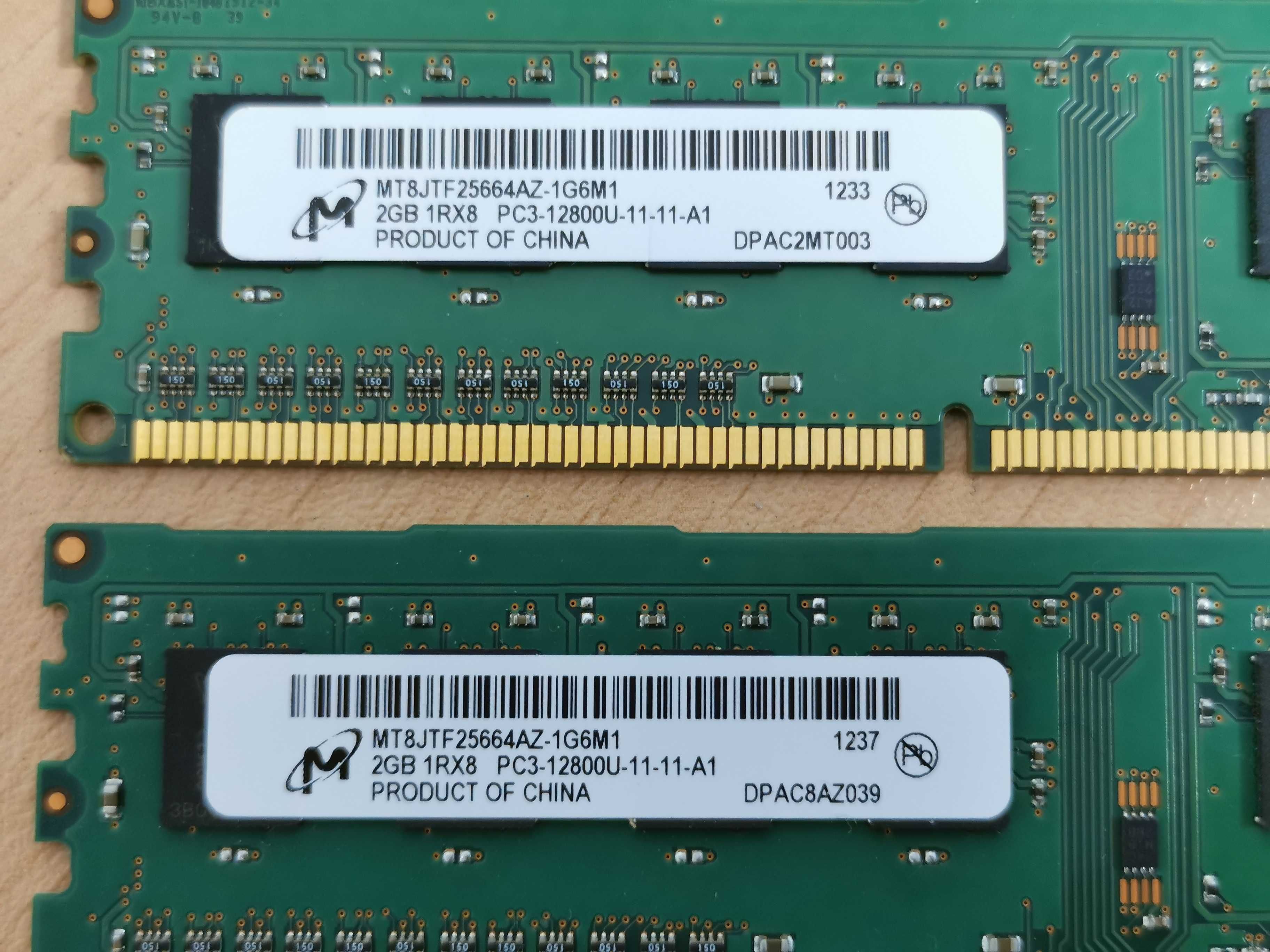 Micron 4GB (2x 2GB) DDR3 1600MHz RAM / рам памет