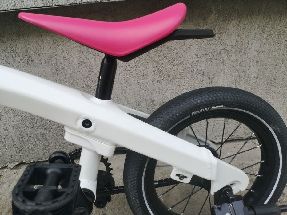 Bicicletă copii BMW Kidsbike 14 Zoll 2 in 1 alb perlat model 2021