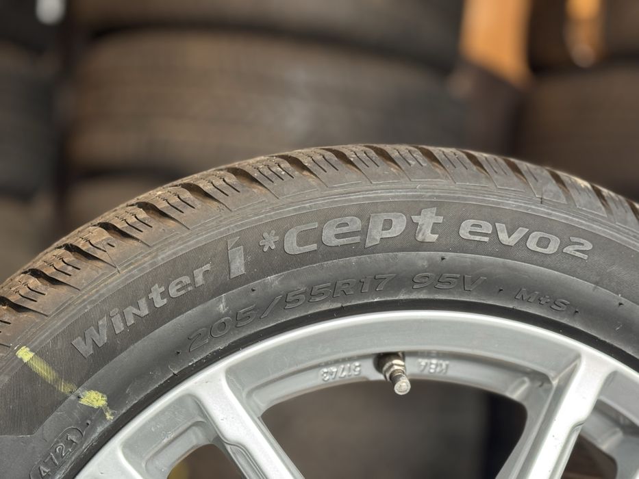 Jante aliaj 17 5x112 Skoda Octavia 4 anvelope iarnă Hankook 205/55 R17