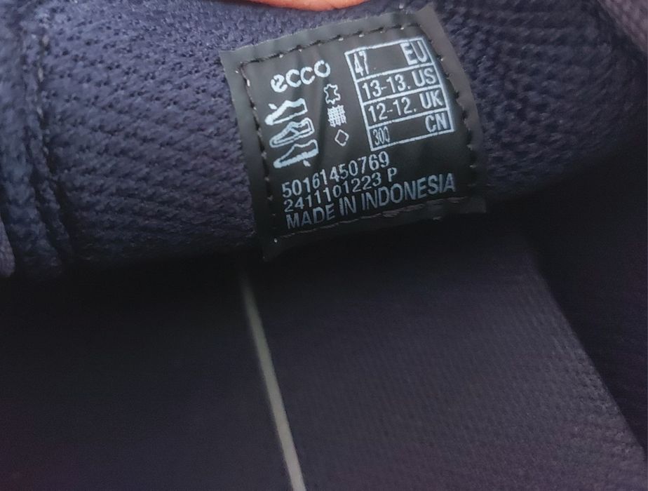 Ecco danish design 47 номер 31см стелка, кожени