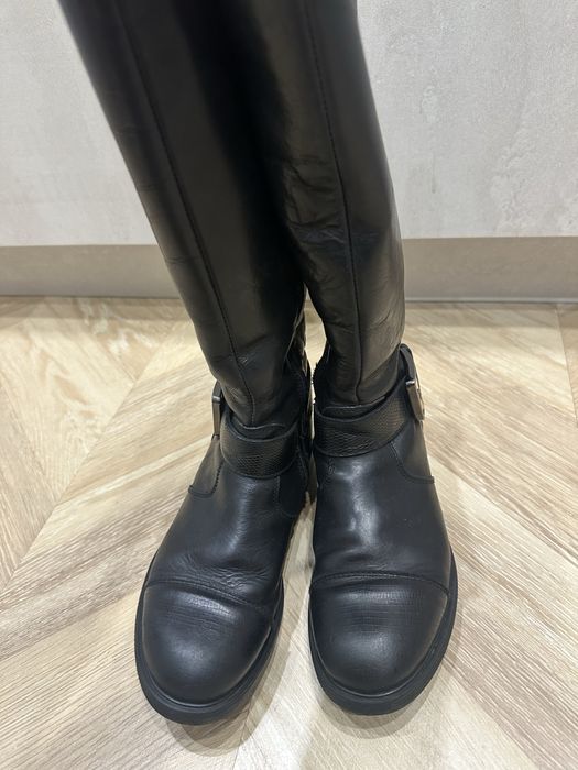 Зимние кожаные сапоги на девочку