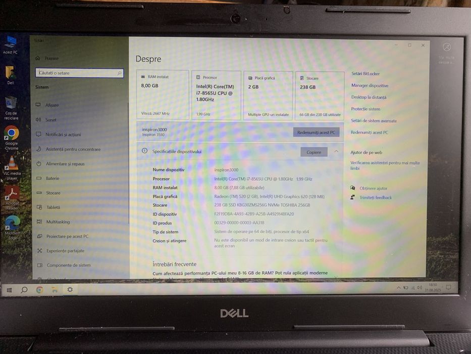 Dell Inspiron 3580 i7-8565