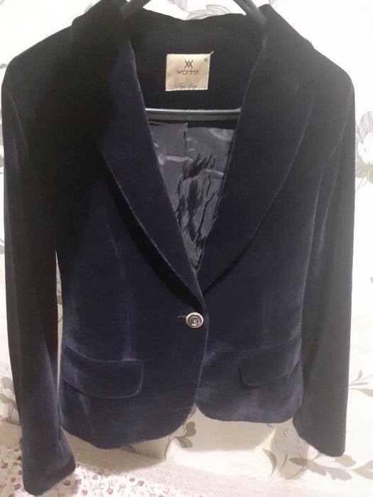 Феолетовый замшевый пиджак